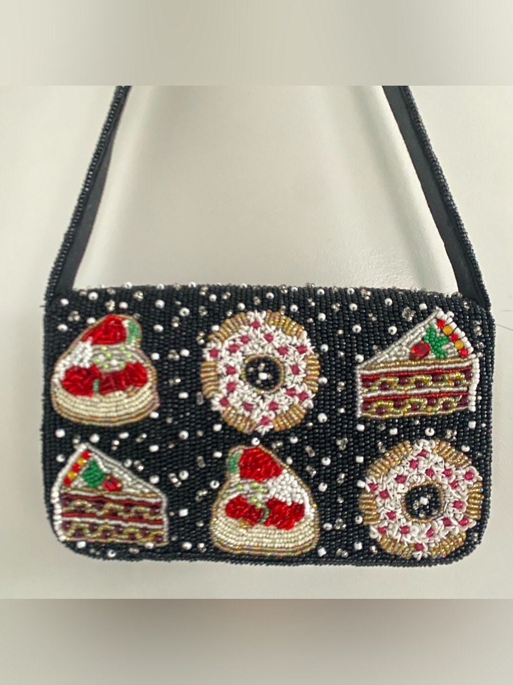 Anthropologie The Fiona Beaded Bag Holiday Desserts NWT - Picture 3 of 4